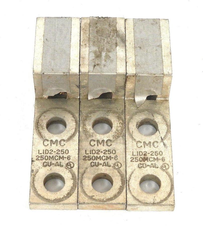 Used LOT OF 3 CMC CLEVELAND MOTION CONTROL LID2-250 LUG 250MCM-6