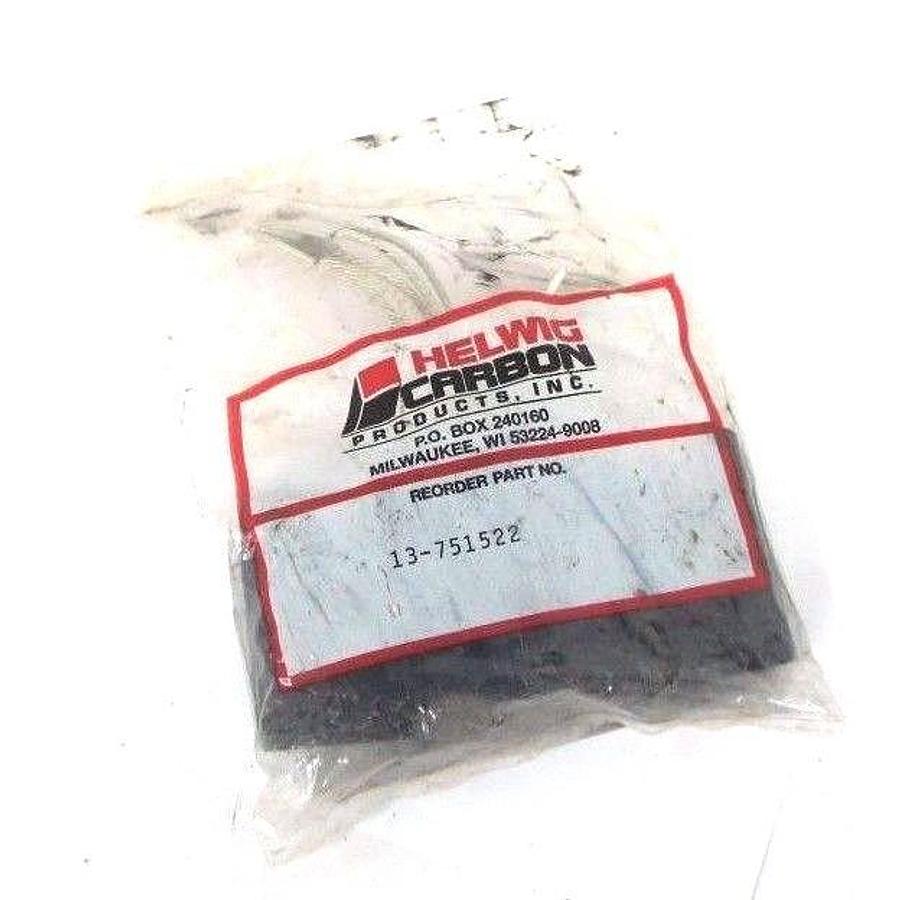 Used BAG OF 4 NEW HELWIG CARBON 13-751522 CARBON BRUSHES 0.75" x 1.5" x 2.5" 13751522