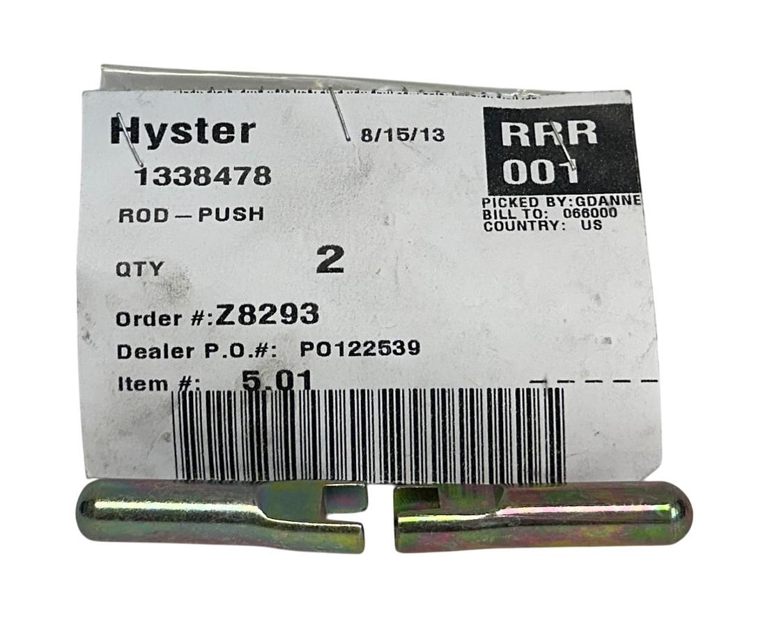 Used 2 HYSTER 1338478 / HY1338478 OEM PUSH RODS FOR FORKLIFT NSNP
