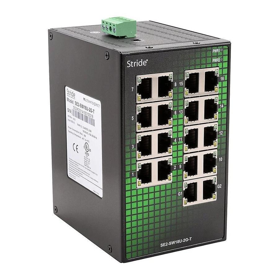 Used AUTOMATION DIRECT SE2-SW18U-2G-T / SE2SW18U2GT STRIDE 18-P ETHERNET SWITCH NSFS