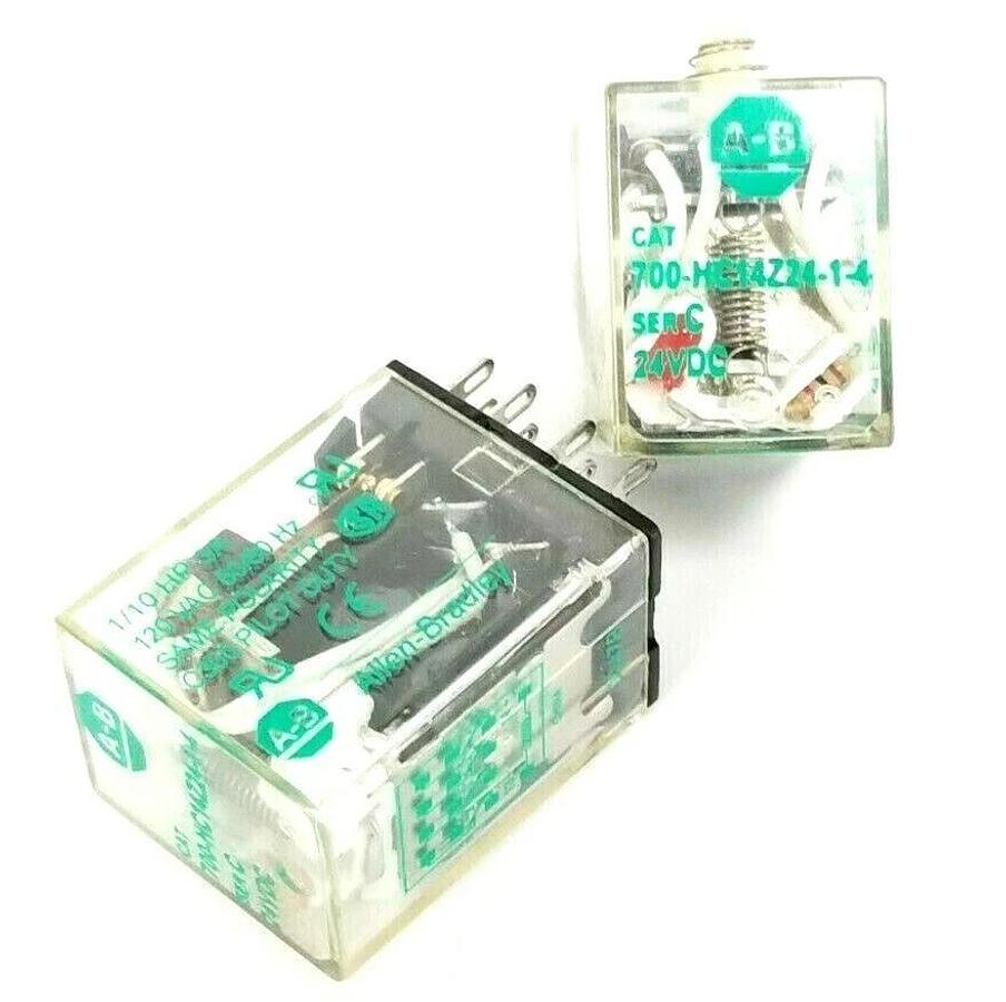 Used LOT OF 2 ALLEN BRADLEY 700-HC14Z24-1-4 RELAYS 700HC14Z2414 SER. C, 24VDC