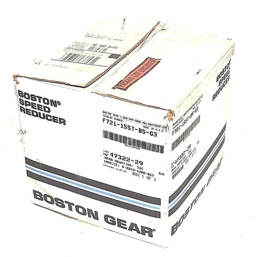 Used NIB BOSTON GEAR F721-15ST-B5-G3 SPEED REDUCER