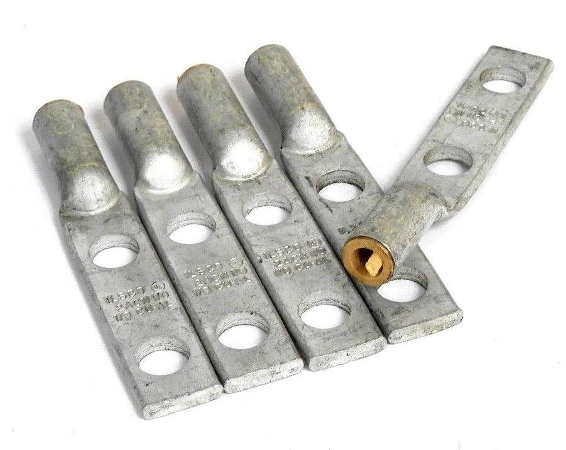 LOT OF 5 NEW ILSCO 2ACN WIRE CONNECTOR LUGS