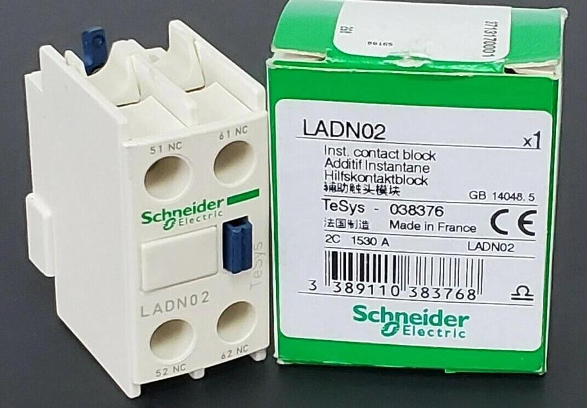 Used NIB SCHNEIDER ELECTRIC LADN02 INST. CONTACT BLOCK
