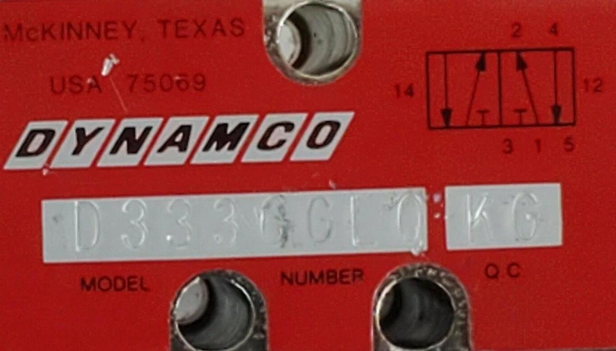 NEW DYNAMCO INC D3336GL0 SOLENOID VALVE 24VDC