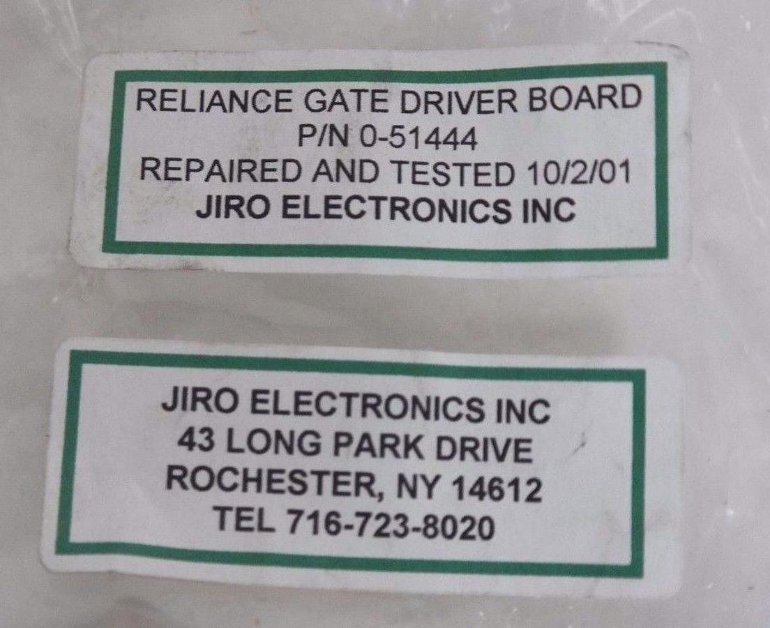 Used REPAIRED RELIANCE ELECTRIC 0-51444 POWER SUPPLY BOARD 051444