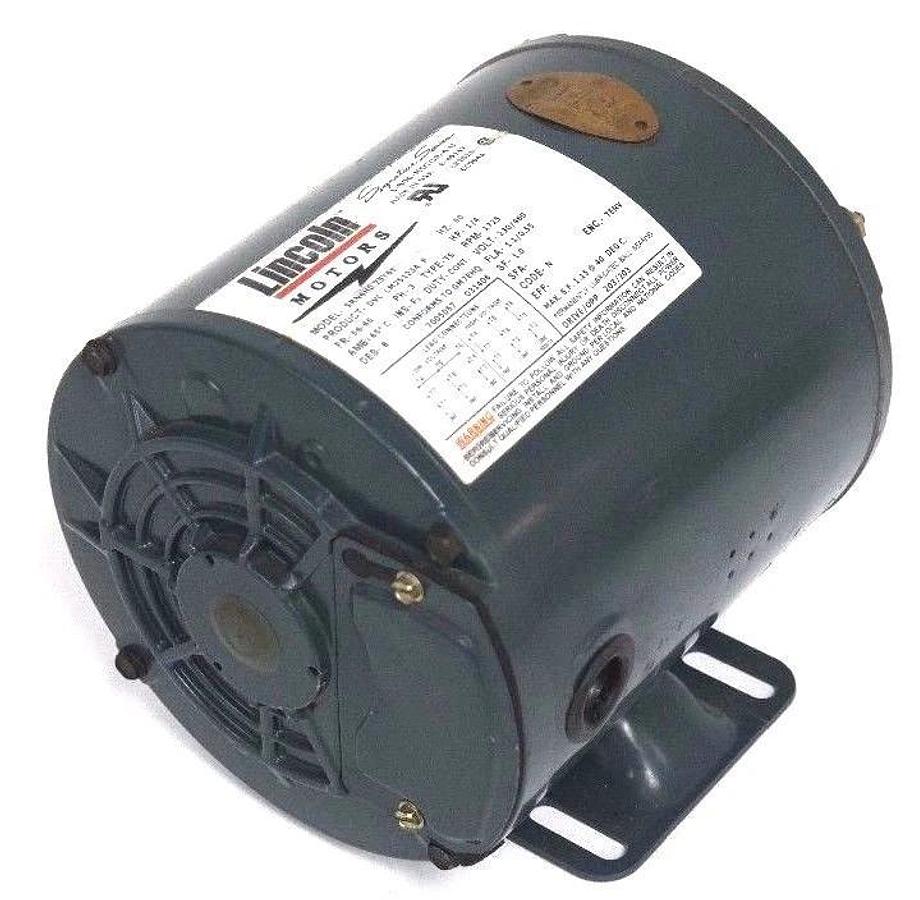 LINCOLN SRN4H0.25T61 MOTOR DVC LM25123A P FR:56-60 PH:3 TYPE:TS PRM:1725 60HZ