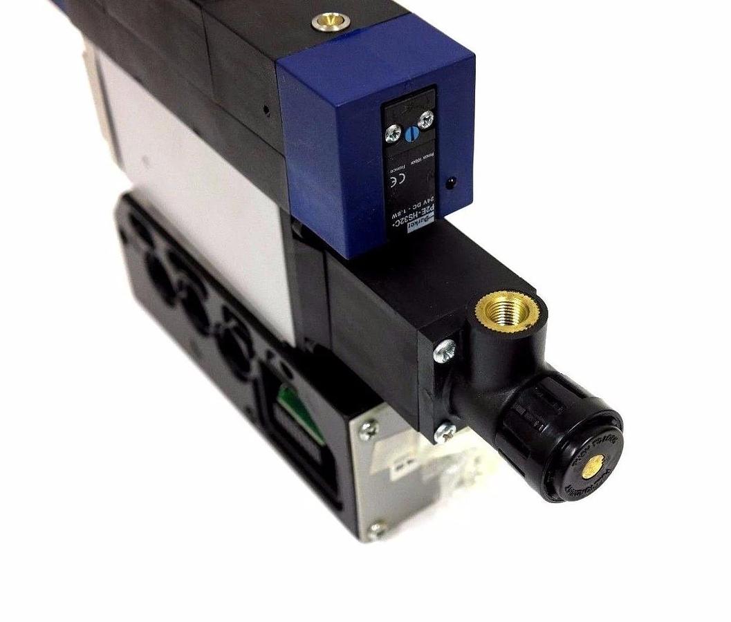 Used NIB PARKER H1563BGMB9260B PNEUMATIC VALVE 1/4" D SOL 3POS 24VDC PS4038260P