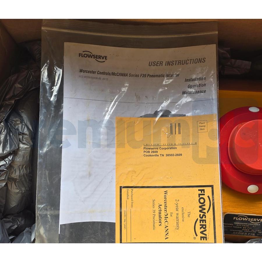 Used Flowserve Worcester 42F39SN R7 Series F39 Pneumatic Actuator Spring-Return 42F39