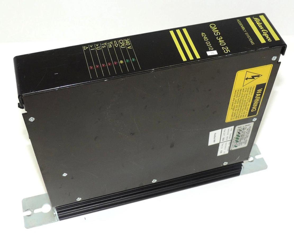 Used ATLAS COPCO 4240031281-0004 SERVO CONTROLLER QMS 340 25 340VDC 25A, QMS34025