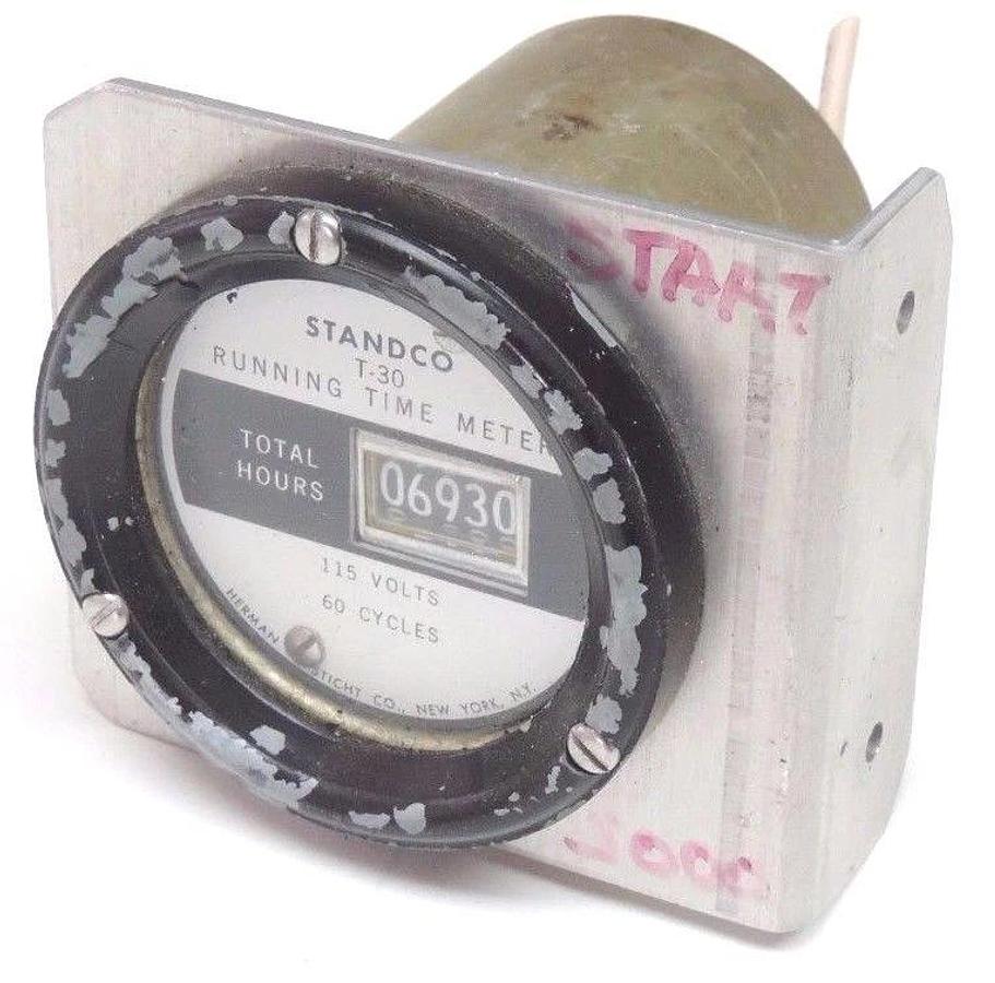 Used STANDCO T-30 RUNNING TIME METER 115V, 60CYCLE, T30