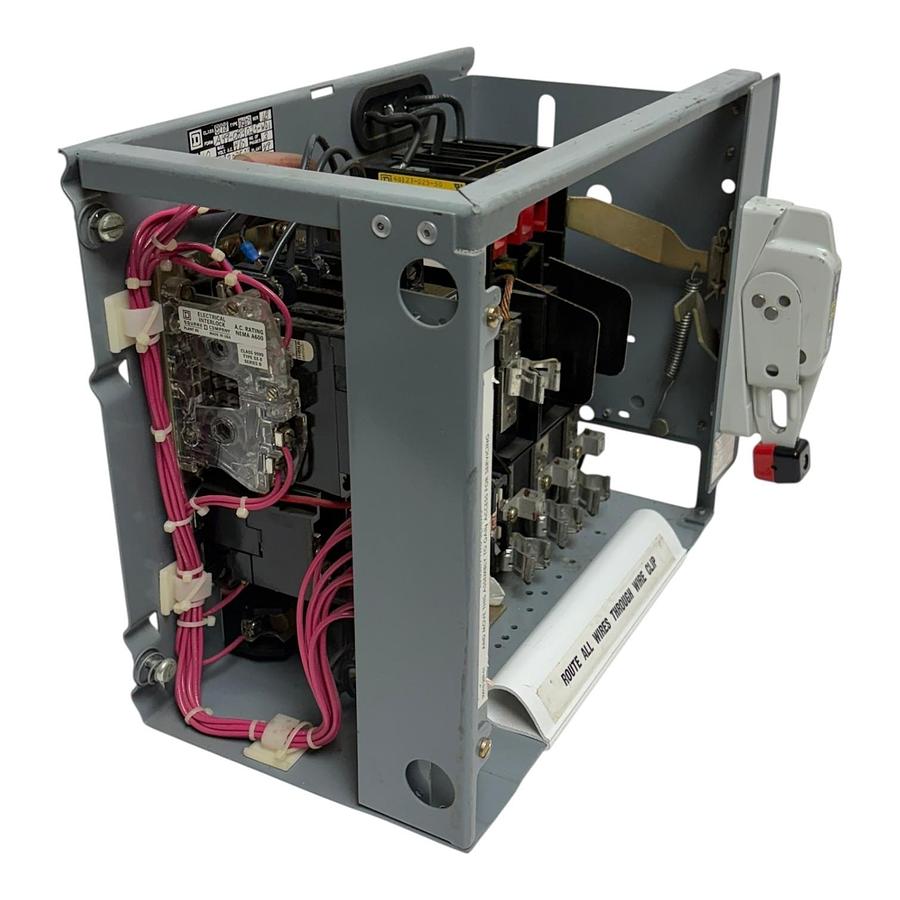 Used Square D 8998 Type NC403 NEMA Size 1 MCC Fusible Starter Bucket 480V 8998-NC403