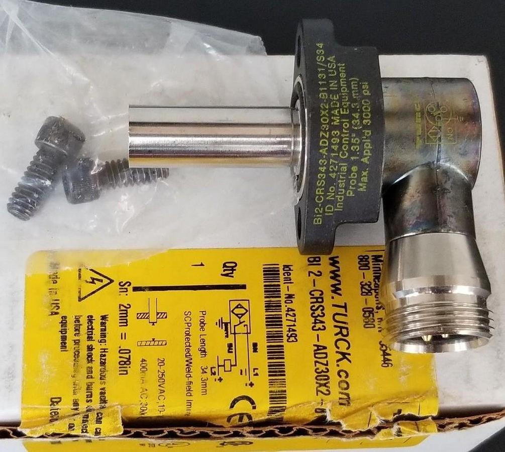 Used NEW TURCK BI2-CRS343-ADZ30X2-B1131/S34 PROXIMITY SENSOR BI2CRS343ADZ30X2B1131S34