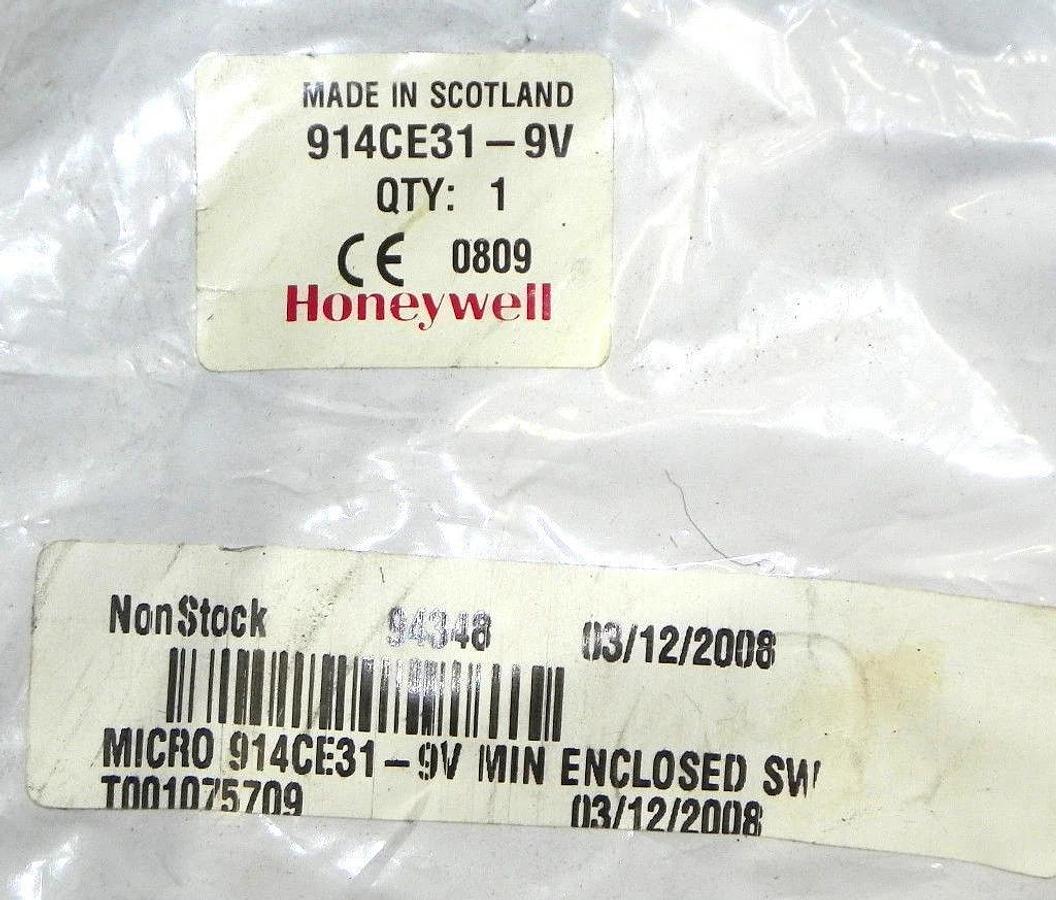 Used NEW HONEYWELL 914CE31-9V LIMIT SWITCH 914CE319V