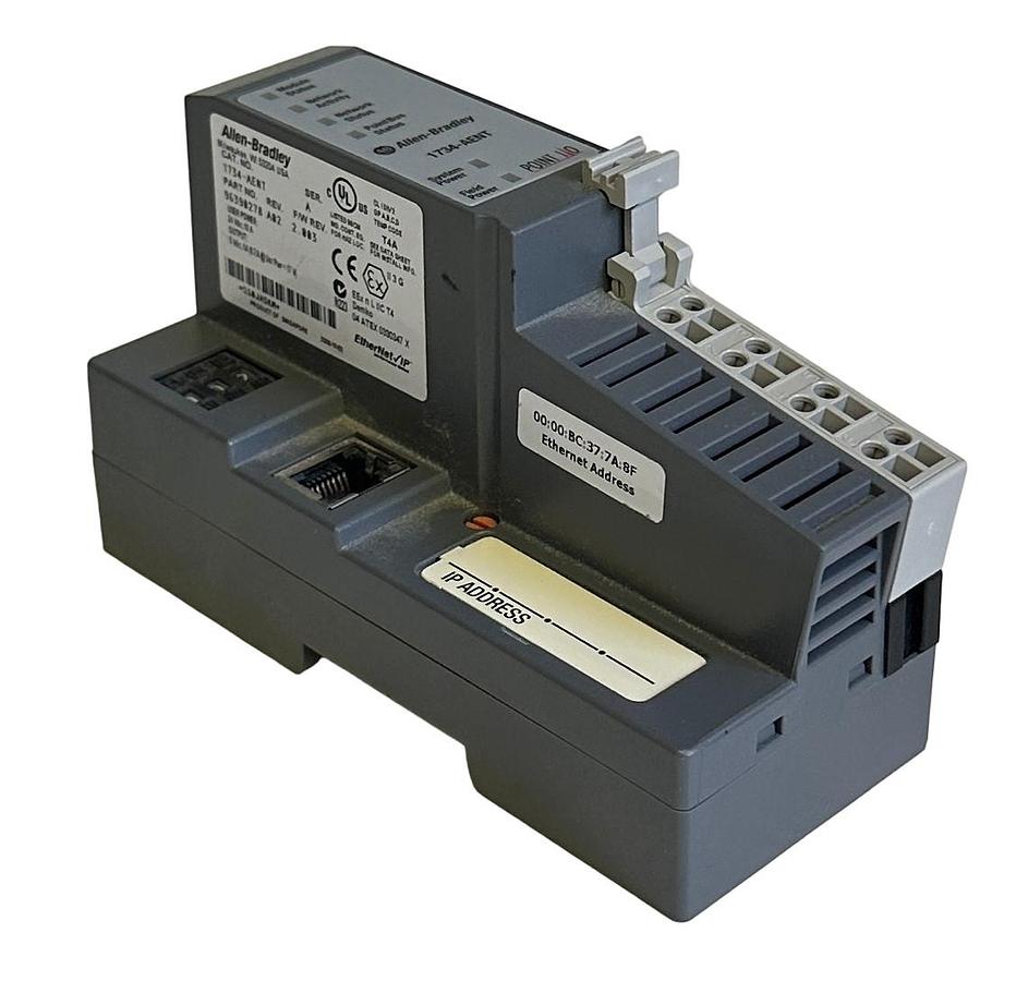 Used ALLEN BRADLEY 1734-AENT /A POINT I/O EtherNet/IP ADAPTER MODULE 24VDC 1734AENT