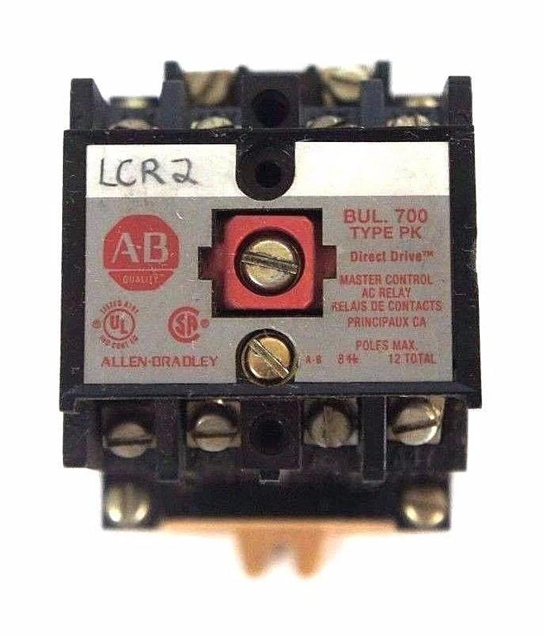 Used LOT OF 3 ALLEN BRADLEY 700-PK400A1 MASTER CONTROL AC RELAYS SER. B 700PK400A1