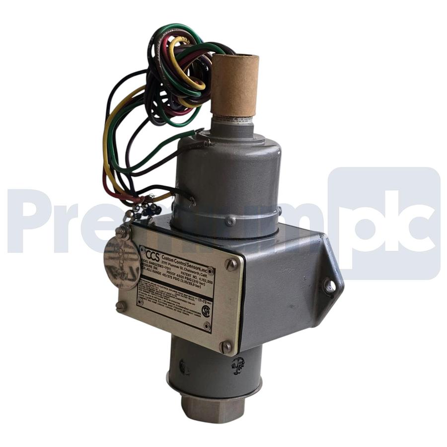 Used CCS Custom Control Sensors 646GZEM3-7011 Dual-Snap Ex Pressure Switch 45-375PSIG