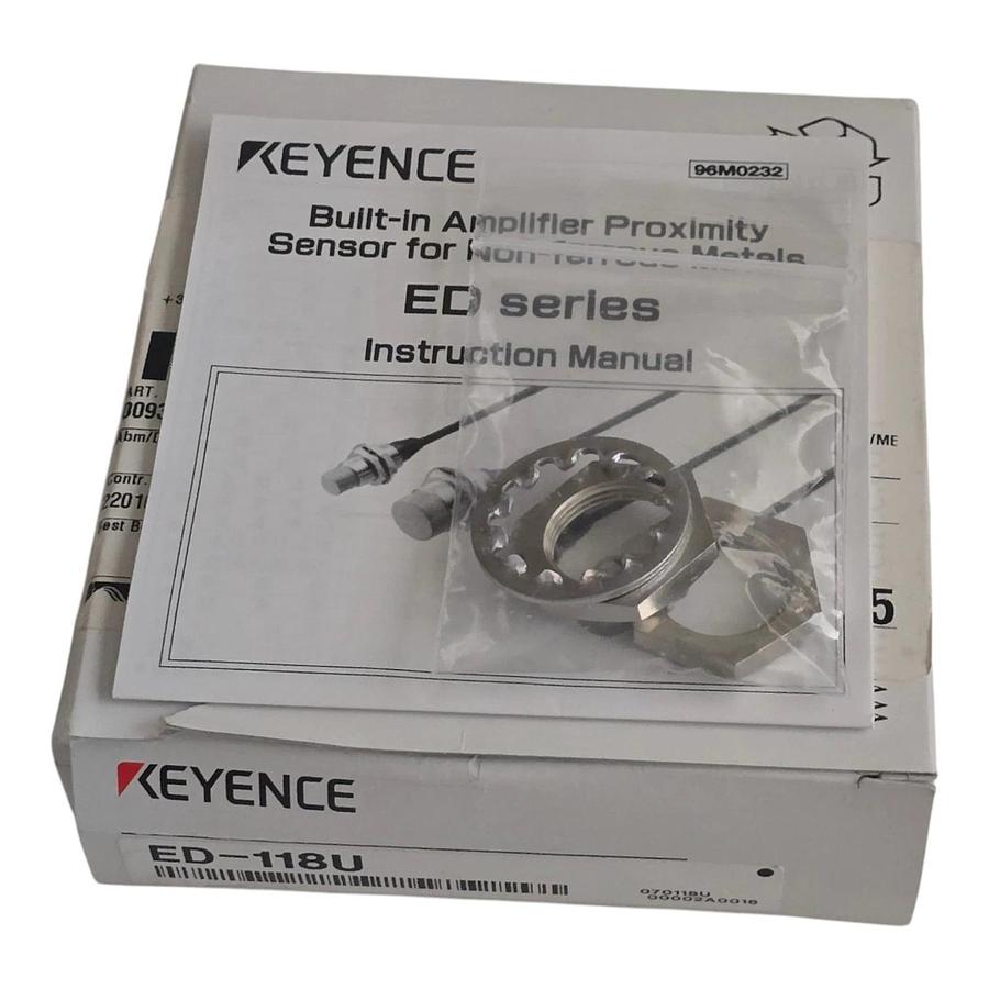 KEYENCE ED-118U | ED118U Inductive Proximity Sensor M18 NPN Unshielded Main Unit