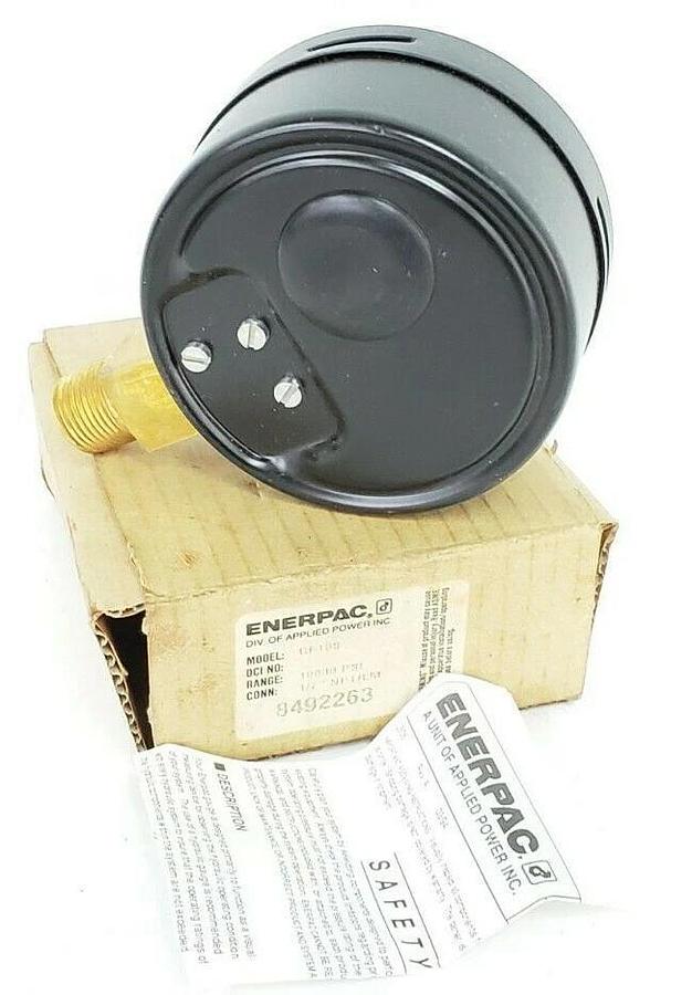 NIB ENERPAC GF10S GAUGE RANGE: 10,000 PSI CONN: 1/2'' NPT/LM, 8492263