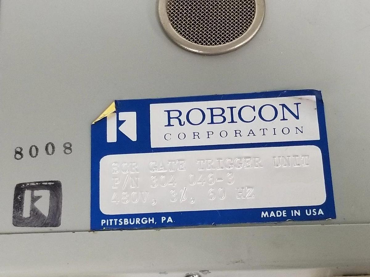 Used ROBICON CORP. 304-046-3 SCR GATE TRIGGER UNIT 480V, 60HZ, 3040463