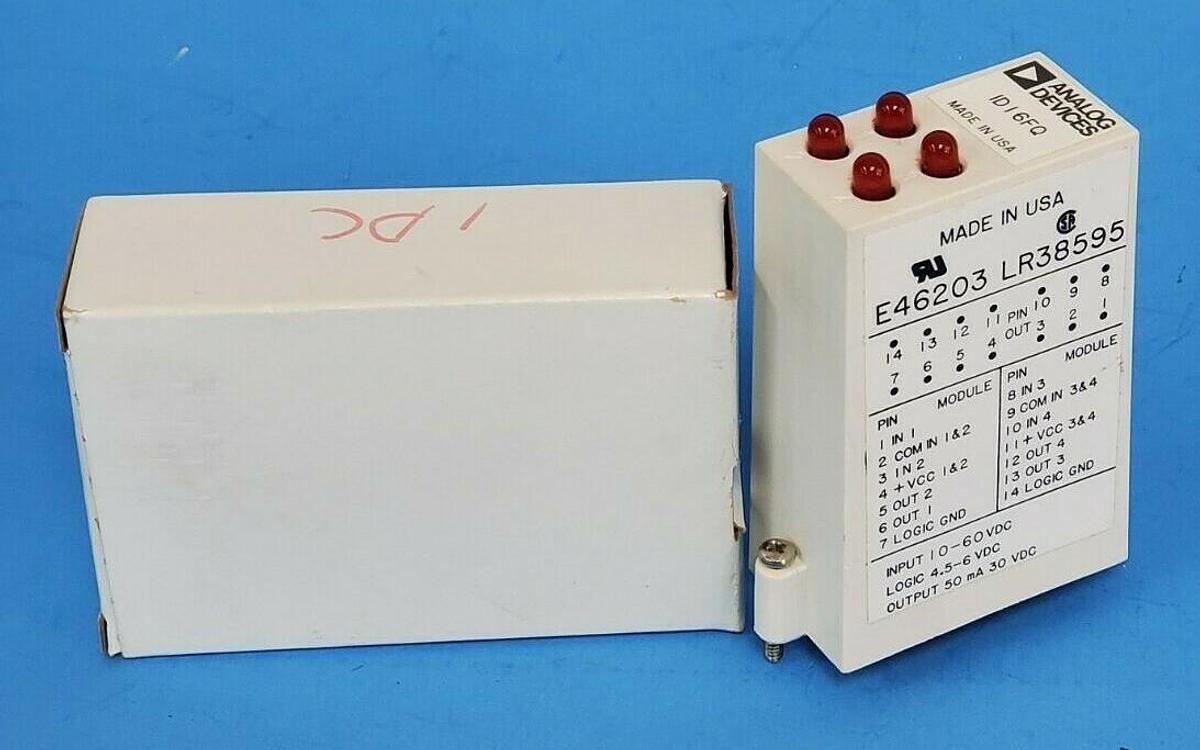 Used NEW ANALOG DEVICES IDI6FQ INPUT MODULE 1D16FQ, 4.5-6 VDC