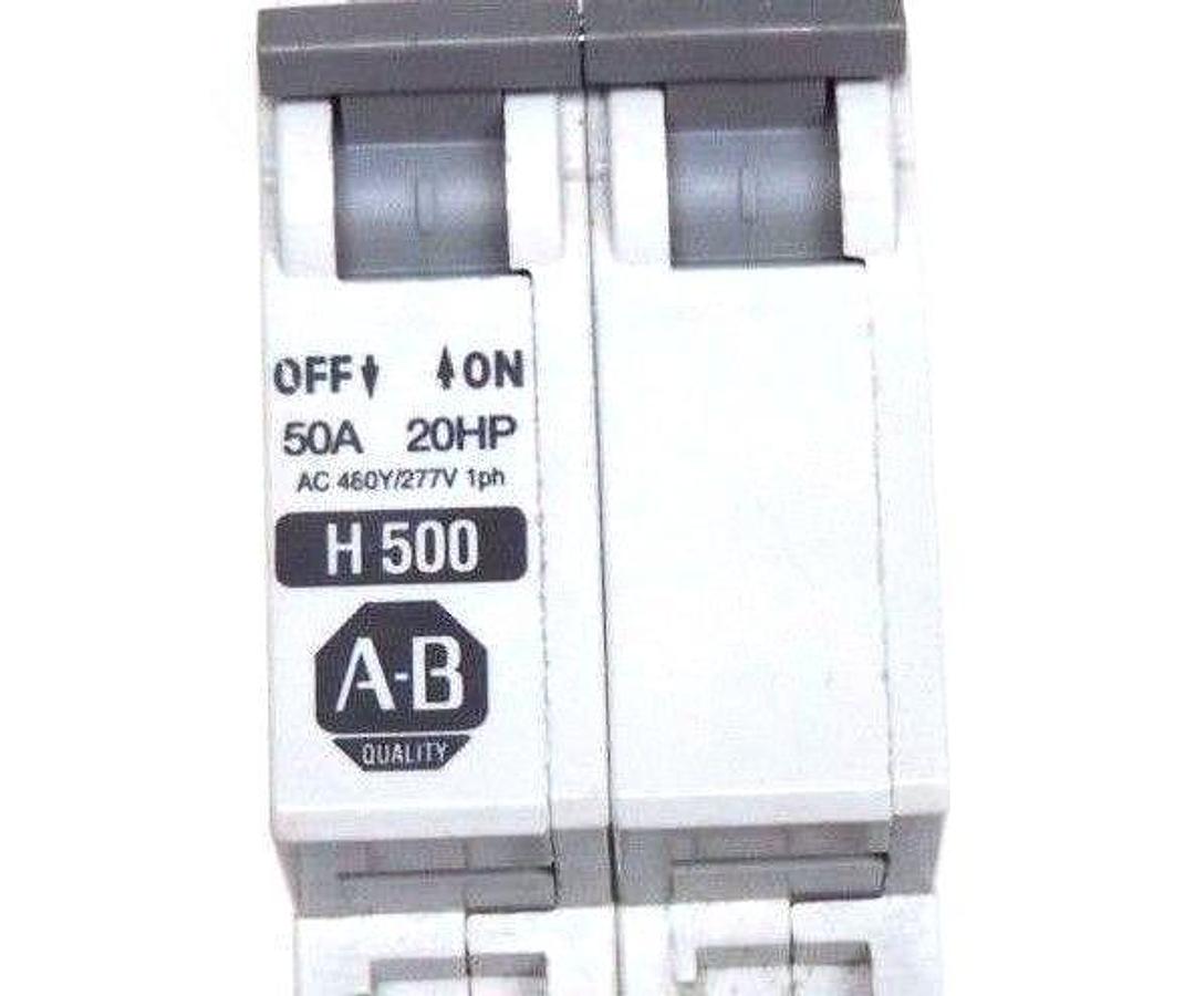 Used ALLEN BRADLEY 1492-CB2H500 CIRCUIT BREAKER SER C, 50A, 20HP, 1492CB2H500
