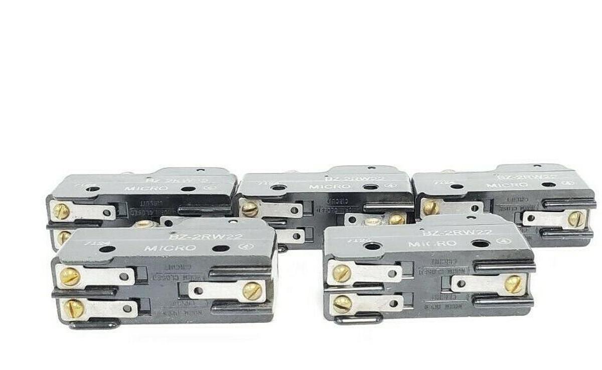 Used LOT OF 5 HONEYWELL MICRO SWITCH BZ-2RW22 LEVER ROLLER LIMIT SWITCHES 15AMP