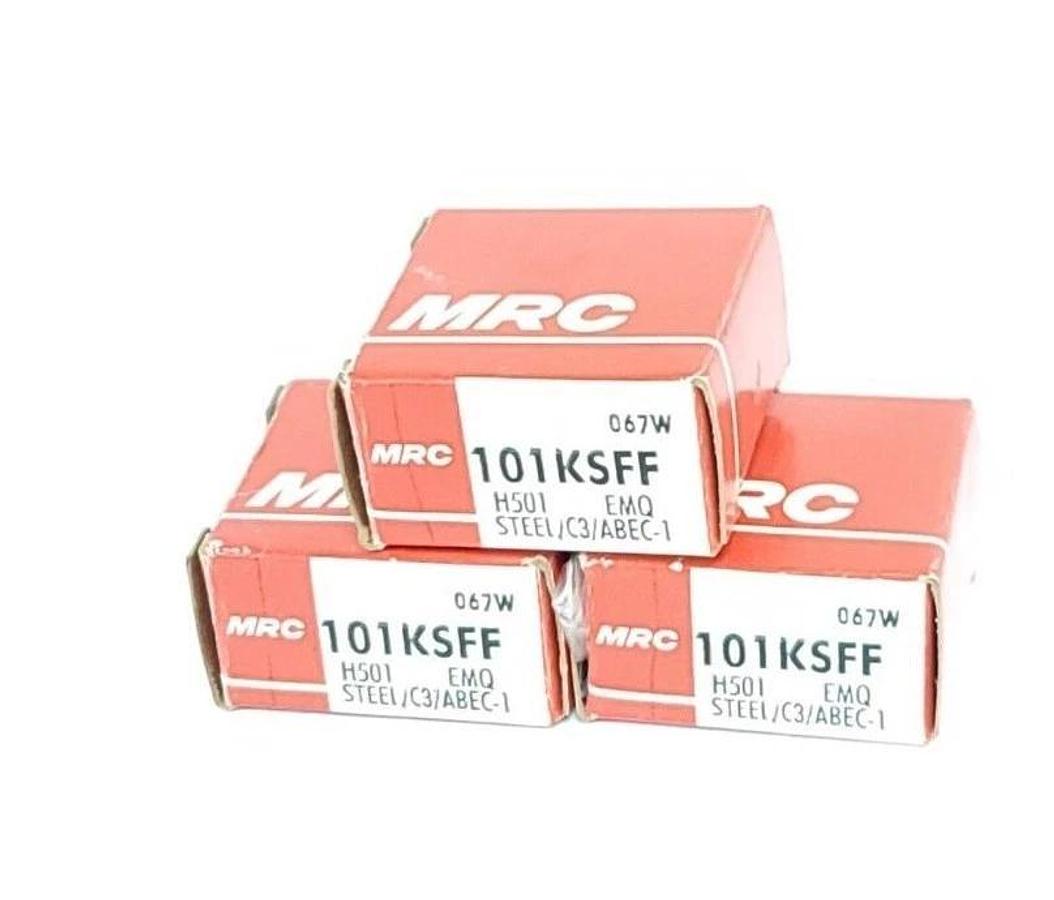 Used LOT OF 3 NIB MRC 101KSFF BALL BEARINGS