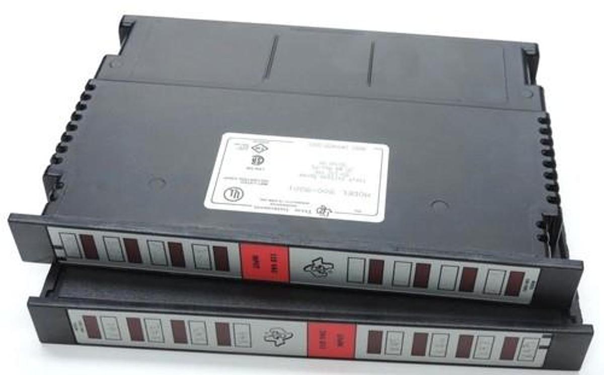 Used LOT OF 2 TEXAS INSTRUMENTS 500-5001 INPUT MODULES 85-132 VAC 50/60 HZ 5005001