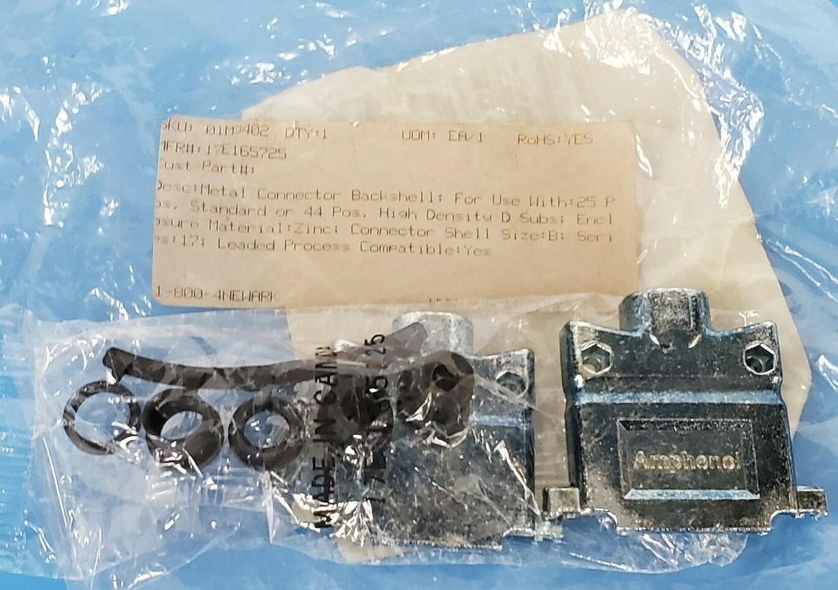 Used NEW AMPHENOL 17E165725 D SUB BACKSHELL SIZE DB