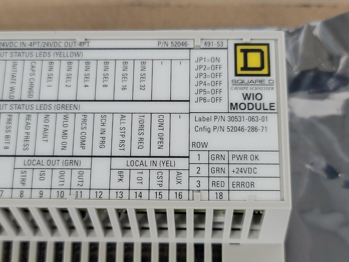 Used NIB SQUARE D 52046-491-53 DEVICENET WELDER I/O MODULE 170AZW88000, 170LNT71000