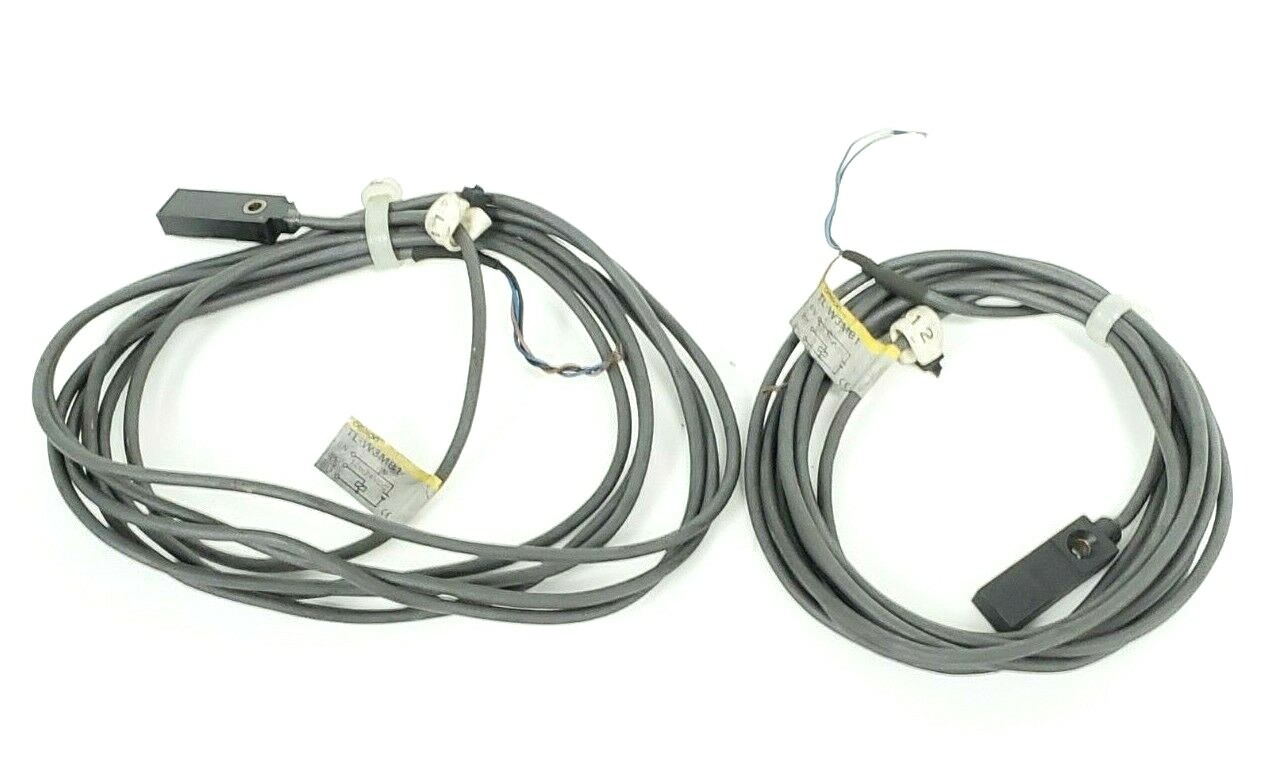 Used LOT OF 2 OMRON TL-W3MB1 PROXIMITY SWITCHES INDUCTIVE 3MM RANGE 10-30VDC 2M