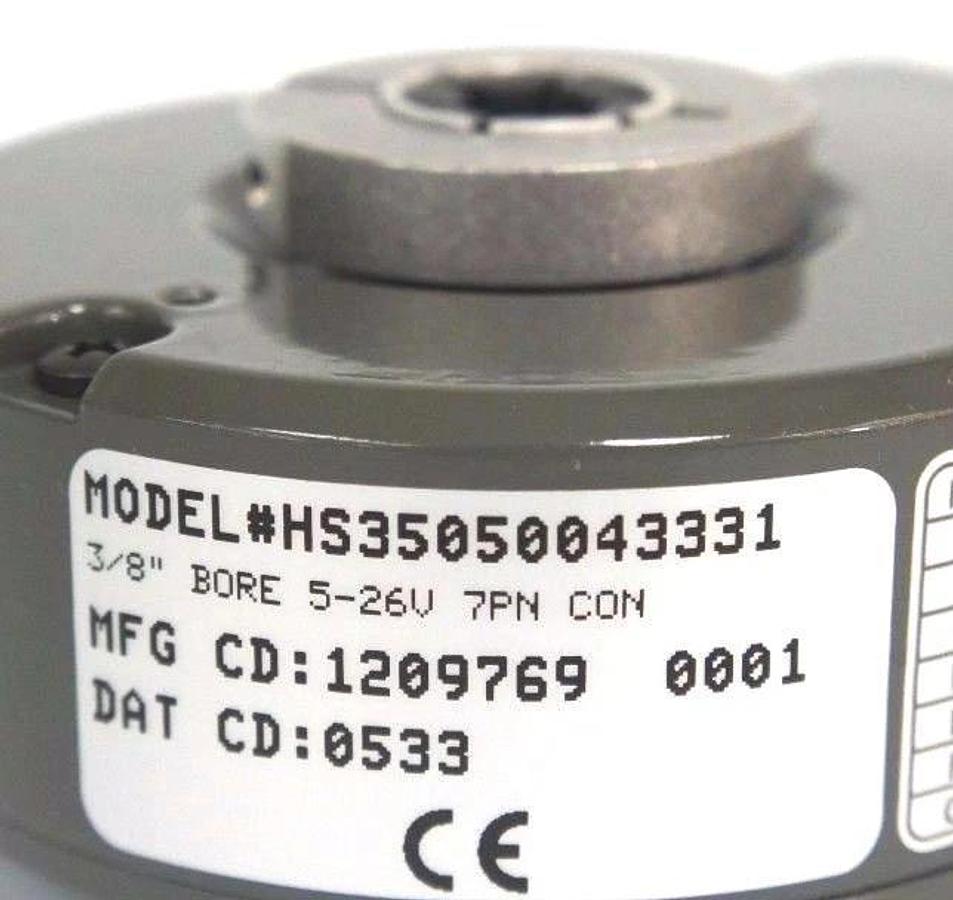NIB DANAHER DYNAPAR HS35050043331 ENCODER 5-26V, 7PIN CONNECTOR, 3/8" BORE