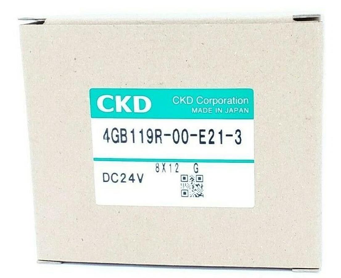 Used NIB CKD CORP. 4GB119R-00-E21-3 PNEUMATIC VALVE 4GB119R00E213