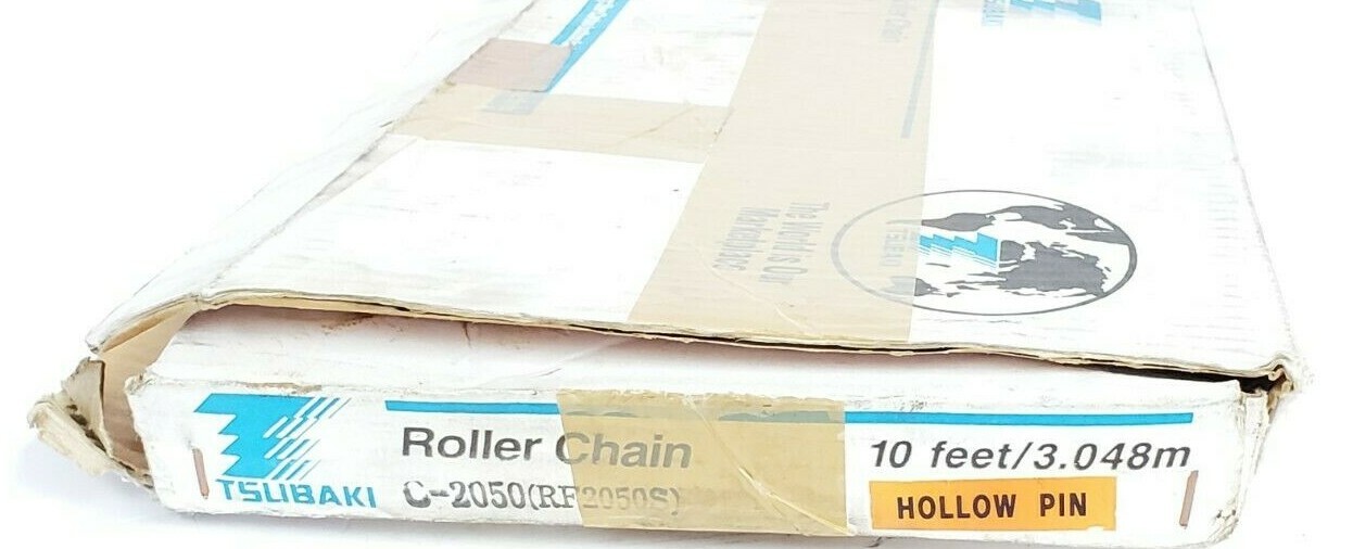 Used NEW TSUBAKI C-2050 (RF2050S) ROLLER CHAIN, 10FT