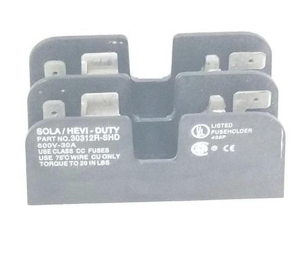 Used SOLA / HEVI-DUTY 30312R-SHD FUSE HOLDER 600V, 30A, 30312RSHD