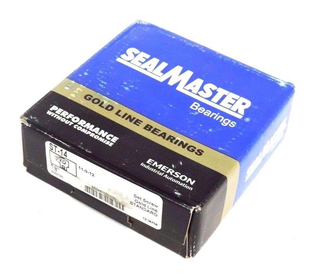 NIB SEALMASTER ST-14 GOLD LINE BEARING 7/8'' SET SCREW ST14