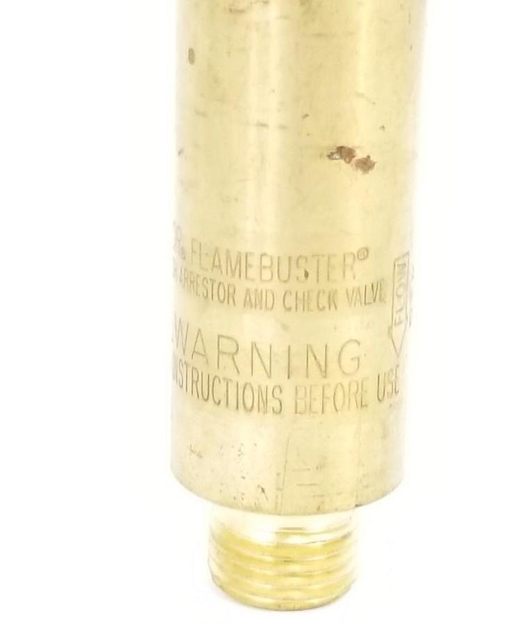 Used VICTOR FLAMEBUSTER MODEL FBFR FLASH ARRESTOR AND CHECK VALVE, 15/30/50PSI