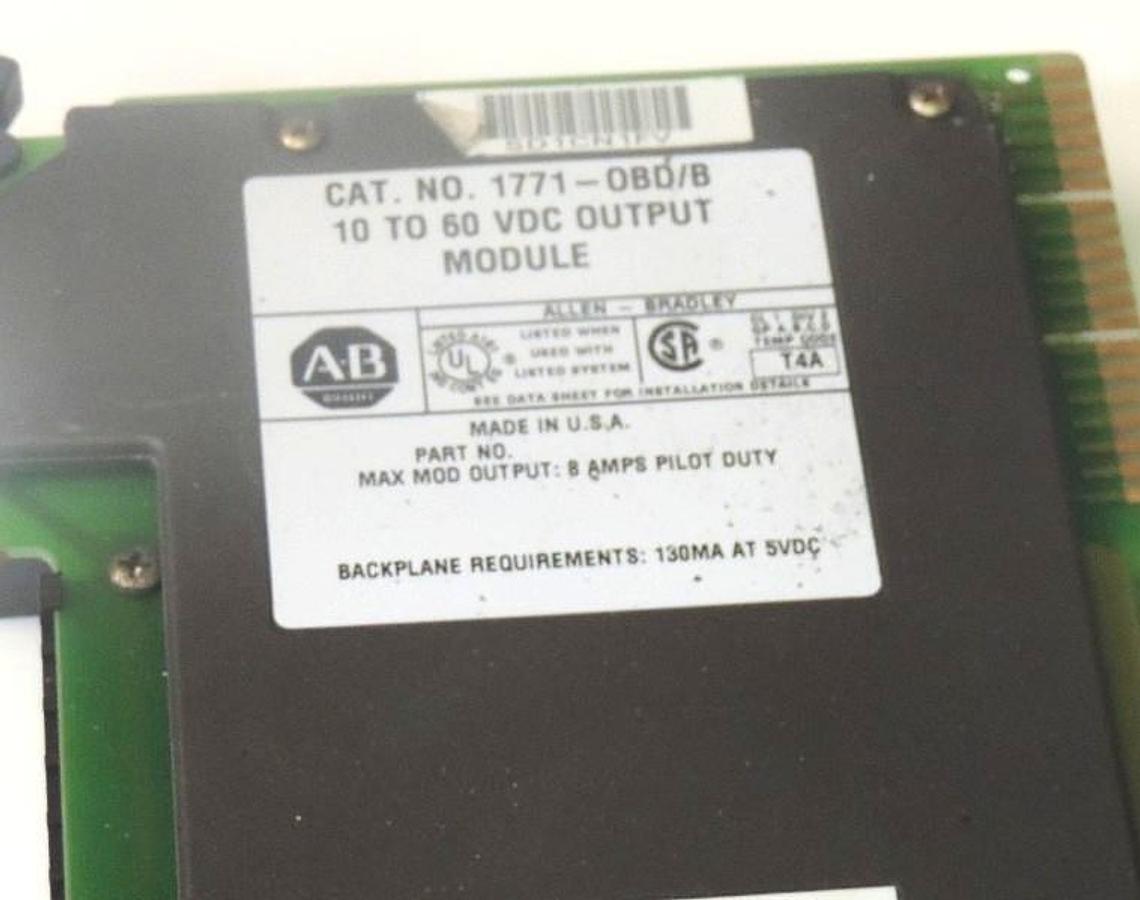Used ALLEN BRADLEY 1771-IBD SERIES B INPUT MODULE P/N: 96134472, 1771-IBD/B