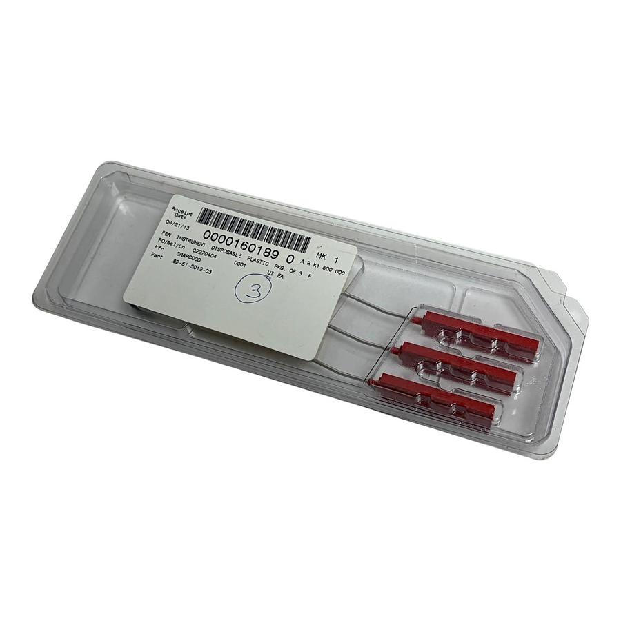 Used Lot of 4 Packs Graphic Controls 10561893 82-51-5012-03 Red Recorder Pens Foxboro