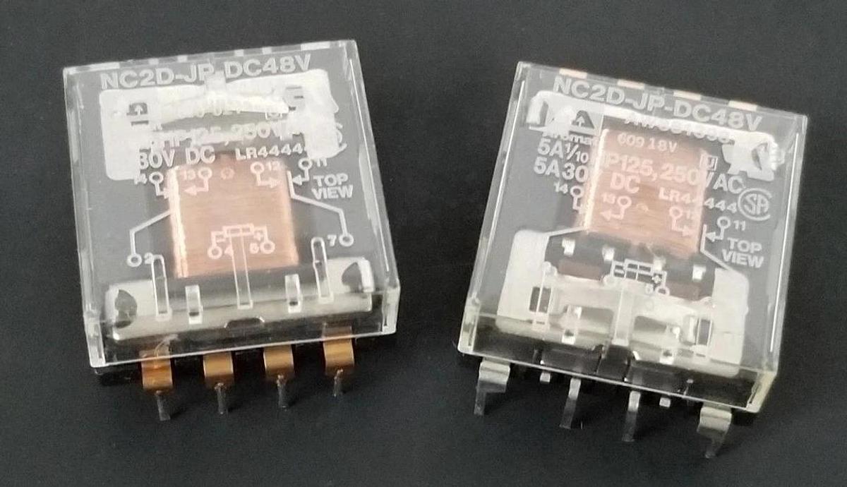 Used LOT OF 2 NIB HONEYWELL MPZR02 RELAYS EMC6076 9643 NC2D-JP-DC48V