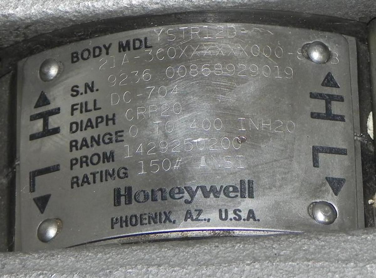 Used HONEYWELL ST3000 SMART TRANSMITTER YSTR12D-21A-3C0XXXXXX000-MB.F1C3-714B