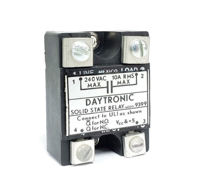 Used NEW DAYTRONIC 9399 SOLID STATE RELAY, 240VAC, 10A RMS