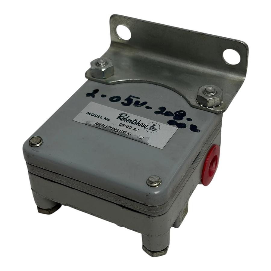 Used Robertshaw CR100 A2 Amplifying Relay 1:2 Pneumatic Ratio Controller Valve