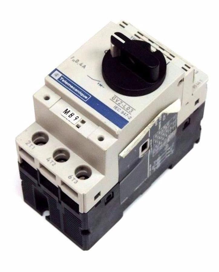 Used TELEMECANIQUE GV2-L03 MANUAL STARTER SWITCH 40A, 690V, 50/60HZ, GV2L03