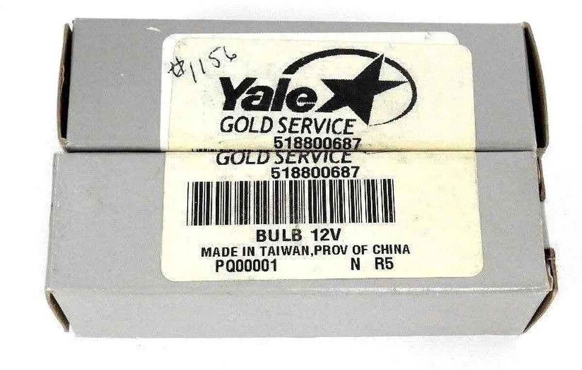 LOT OF 2 NEW YALE GOLD SERVICE 518800687 BULBS 12V, 1156 12V 32CP F4
