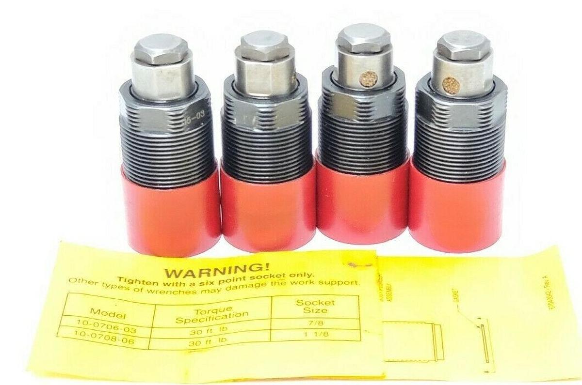 Used LOT OF 4 NEW VEKTOR VEKTEK 10-0708-06 WORK SUPPORT FLUID ADV. CARTRIDGES, 1-1/8"