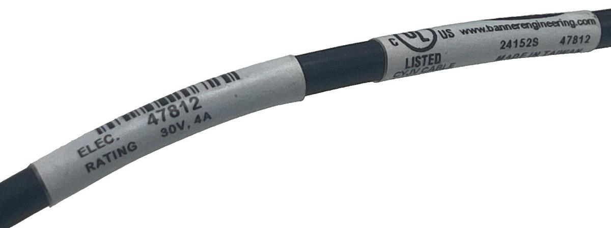 Used BANNER MQDC1-515 STRAIGHT FEMALE CONNECTOR CYJV CABLE 5-PIN M12 16.4FT 7WA1 NSNP