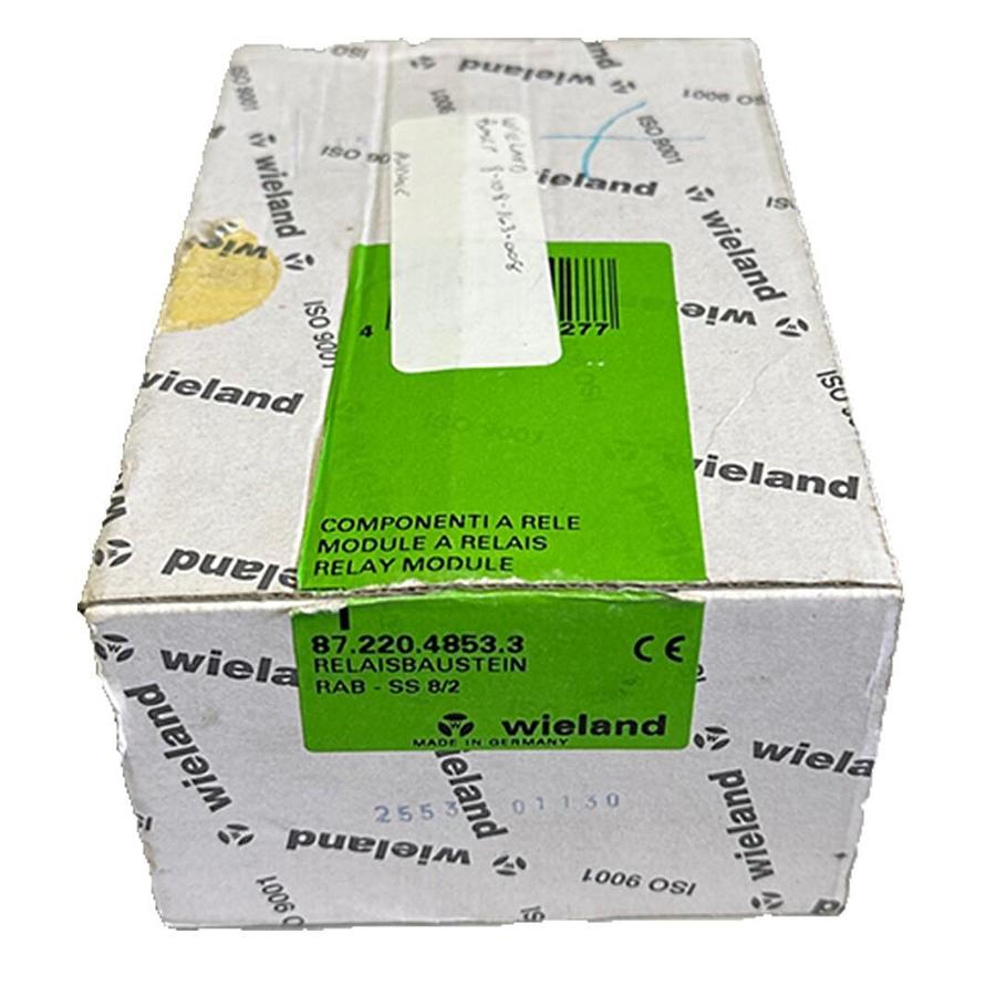 Used NEW WIELAND 87.220.4853.3 / 8722048533 RELAY MODULE RAB - SS 8/2 24VDC
