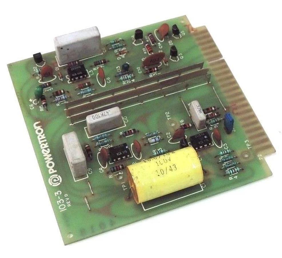 Used POWERTRON 103-3 DRIVEPAK DC DRIVE CURRENT AMP BOARD 1033, REV. D